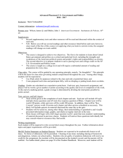 AP Gov syllabus 2016-2017 - McGill