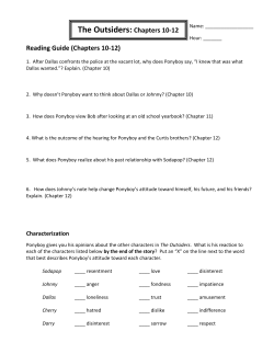 The Outsiders: Chapters 10-12
