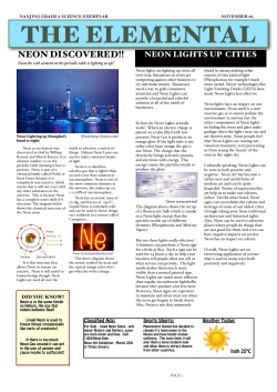 Element Newsletter Exemplar 2013