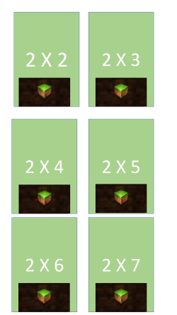 2 X 3 2 X 4 2 X 5 2 X 6 2 X 7