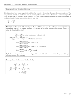 Precalculus: 1.2 Constructing Models to Solve Problems Concepts