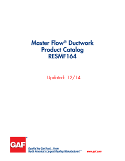 Master Flow® Ductwork Product Catalog RESMF164