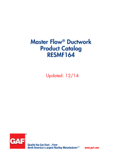 Master Flow&reg; Ductwork Product Catalog RESMF164