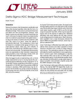 AN96 - Delta Sigma ADC Bridge Measurement Techniques