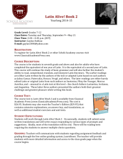 Latin Alive! Book 2 - Classical Academic Press