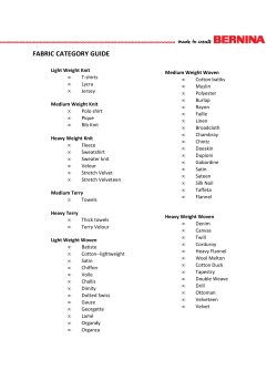 fabric category guide