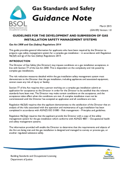 GN109 Guidelines for the development and submission of gas