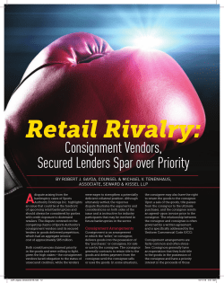 Consignment Vendors, Secured Lenders Spar over Priority