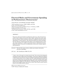 Electoral Rules and Government Spending in Parliamentary