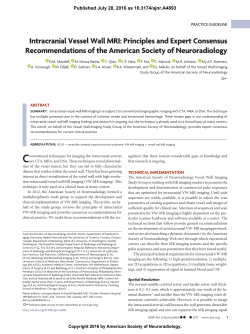 Intracranial Vessel Wall MRI: Principles and Expert Consensus