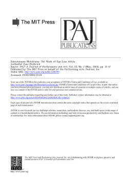 The Work of Eija-Liisa Ahtila - NCAD 2016/2017 James Armstrong