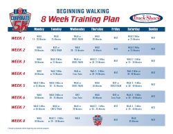 8 Week Training Plan