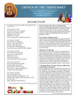 Am I ready, O Lord? - Church of the Virgin Mary