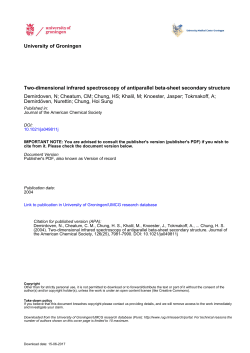 University of Groningen Two-dimensional infrared