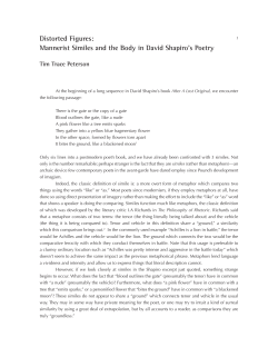 Mannerist Similes and the Body