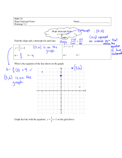 Math 10 Slope Intercept Form Name