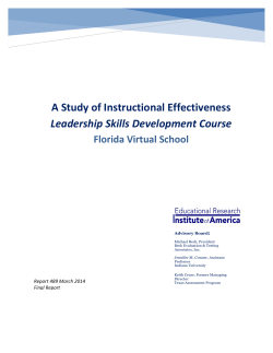 A Study of Instructional Effectiveness Leadership