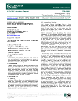 ESR-3111 - Canyon Stone Inc.