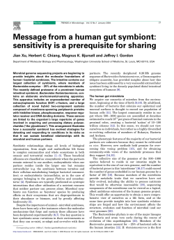 Message from a human gut symbiont: sensitivity is