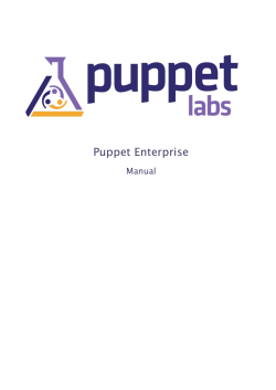 Puppet Enterprise Manual