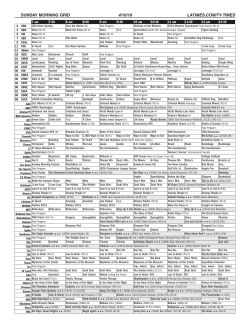 SUNDAY MORNING GRID 4/10/16 LATIMES.COM/TV TIMES