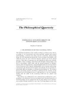 Emergence: Non-Deducibility or Downwards