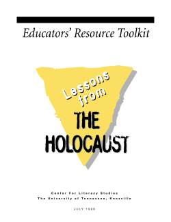 Educator`s Resource Toolkit on Lessons from the Holocaust