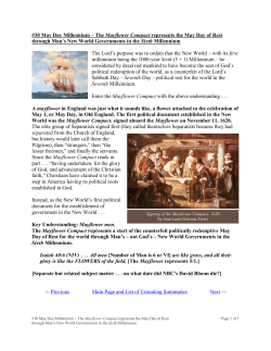 The Mayflower Compact represents the May Day of Rest through
