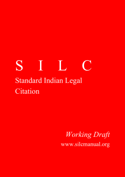 Standard Indian Legal Citation