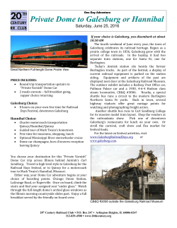 Trip 16-B Private Dome to Galesburg or Hannibal