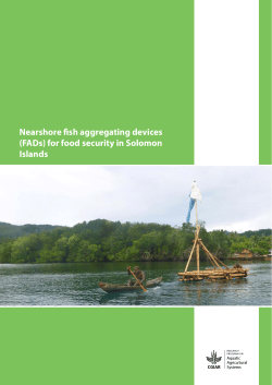Nearshore fish aggregating devices (FADs) for food