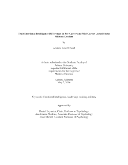 Emotional Intelligence in Military