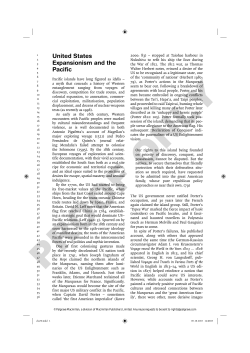 United States Expansionism and the Pacific