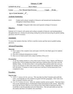 February 17, 2009 LESSON PLAN by