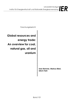Global resources and energy trade: An overview for coal, natural