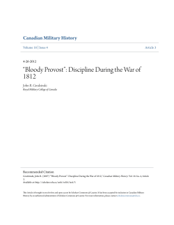 Discipline During the War of 1812