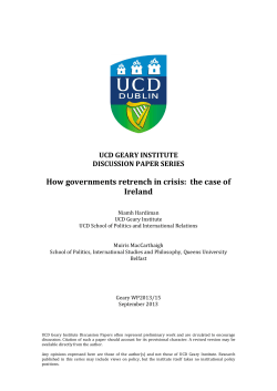 How governments retrench in crisis: the case of Ireland