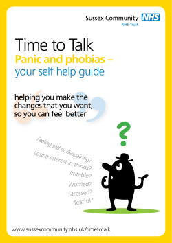 Panic and Phobias - Sussex Community NHS Trust