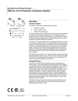 3300 XL 8 mm Proximity Transducer System