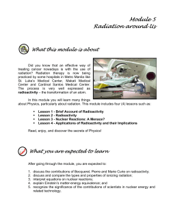 Module 5 Radiation around Us