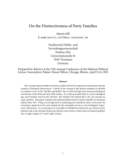 On the Distinctiveness of Party Families