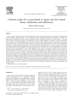 Cultural scripts for a good death in Japan and the US
