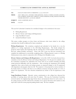 Curriculum Committee
