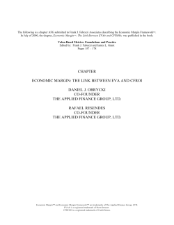 chapter, Economic Margin - The Applied Finance Group