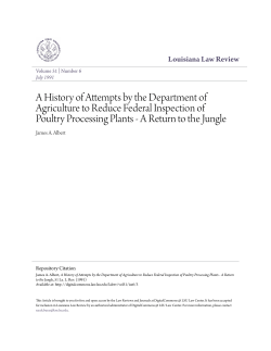 A History of Attempts by the Department of Agriculture to Reduce