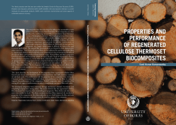 properties and performance of regenerated cellulose thermoset