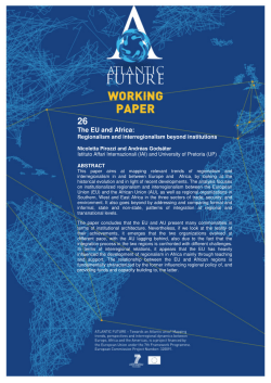 The EU and Africa: Regionalism and Interregionalism beyond