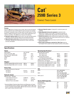 Spec sheet for Cat 259B Series 3 Compact Track Loader AEHQ6125