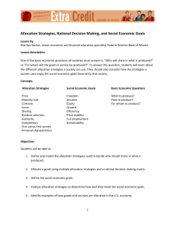 Allocation Strategies, Rational Decision Making, and Social