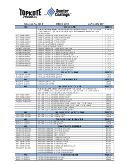 Topkote Price List 2017